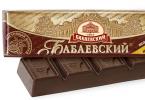 Çikolata Babaevsky: marka geçmişi, ürün yelpazesi